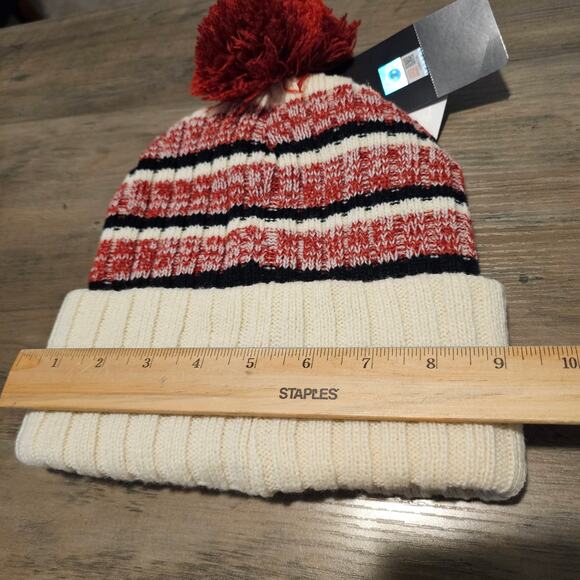 47 University of Oklahoma Sooners Beanie Hat Red OU Cuffed Ribbed Pom Pom Knit B - Picture 7 of 11